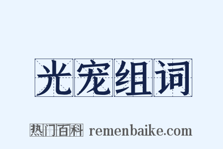 光宠组词是什么意思的图片